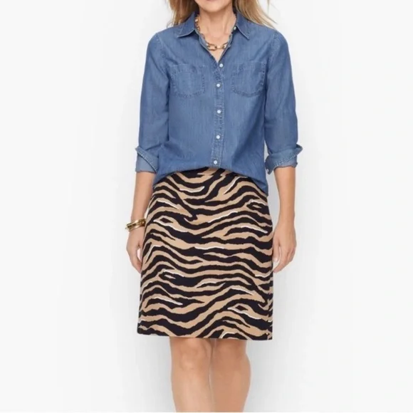 NWT Talbots Animal Print Skirt - Picture 1 of 7